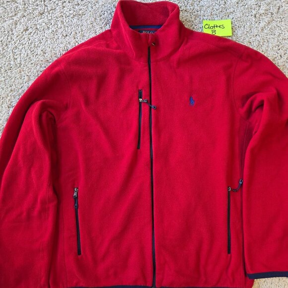 Polo Ralph Lauren Men's Performance Fleece Zip-Up Sweater size Large Vtg - Picture 8 of 8